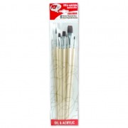 Set di 8 pennelli poliamide rotondi e piatti Pop Art Pébéo - Marrone|raw }}