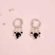 Perlina Onice Nero sfaccettato 6 mm x1