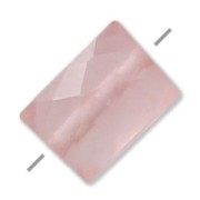 Perlina Quarzo rosa sfaccettato rettangolo 5x7 mm x1
