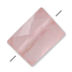 Perlina Quarzo rosa sfaccettato rettangolo 5x7 mm x1