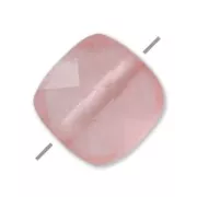 Perlina Quarzo rosa sfaccettato quadrato 6 mm x1