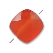 Perlina Cornalina sfaccettata quadrato 6 mm x1|raw }}