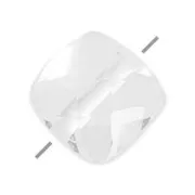 Perlina Cristal de Roche sfaccettato quadrato 6 mm x1