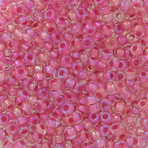 Perla Preciosa 11/0 da 2 mm - Crystal AB Hot Pink Lined x 20 g