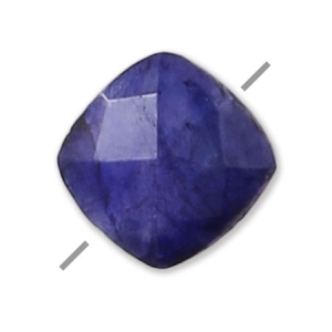 Pietra tinta imitazione zaffiro sfaccettato quadrato 6 mm x1