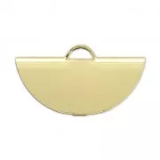 Terminali a pinza mezza luna 19.5x11 in Argento 925 placcato oro 3 microns  x1