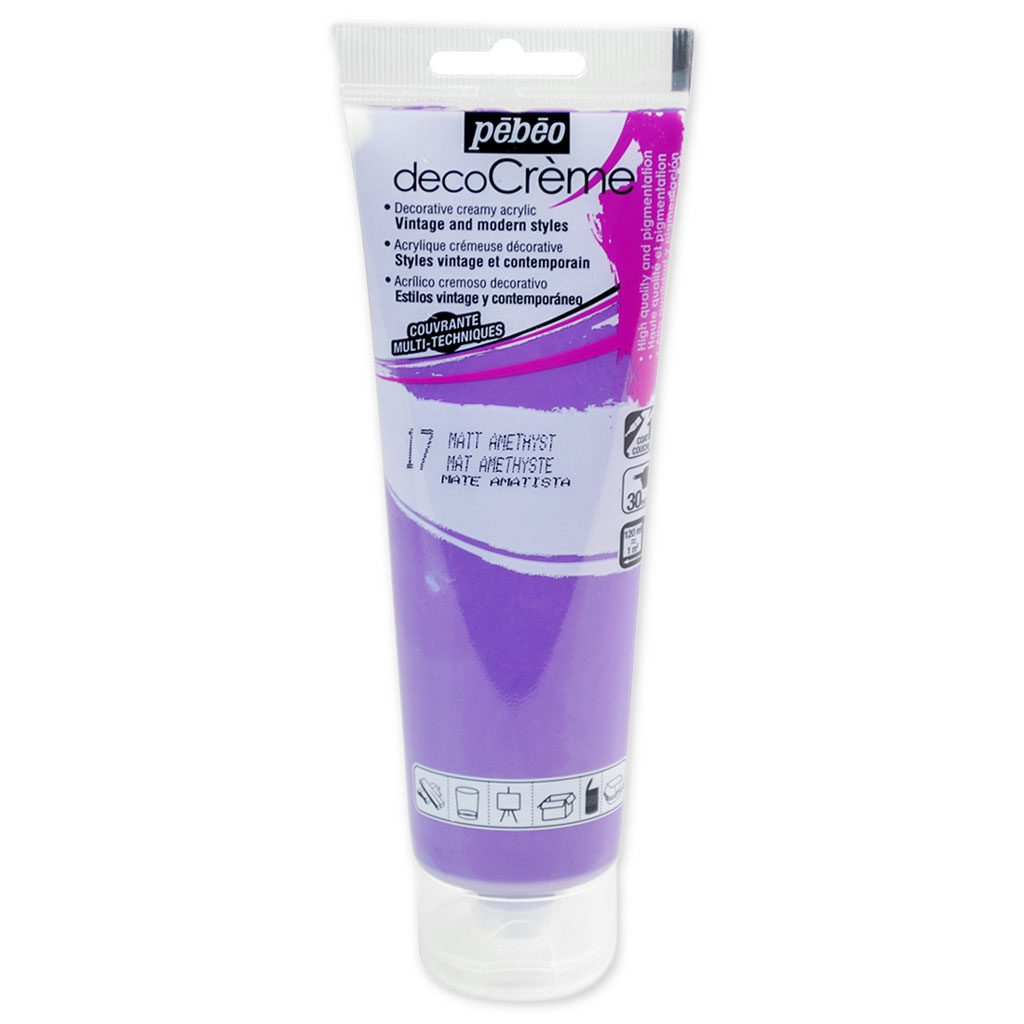 Pittura Acrilica Decocrème Di Pébéo Ametista Mat N09 X 120ml