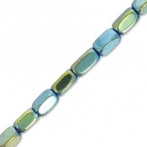 Mini-ematite rettangolo 2x3.8 mm Light Green Metallic x38 cm