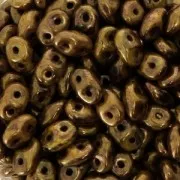 SuperDuo mm. 2.5x5 Luster - Transparent Gold/Smokey Topaz x10g