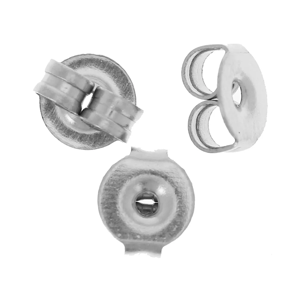 100 Farfalle Per Orecchini In Acciaio Inox, Tappi A Farfalla Da 6x4,5x3,5 Mm, Chiusure Di Ricambio