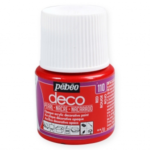 Pittura acrilica- Deco Perlato di Pébéo - Rosso n°110 x 45ml
