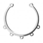 Distanziatore 5 anelli da personalizzare 34x32 mm Placcatura argento antico x1|raw }}