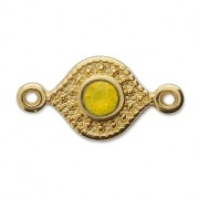 Distanziatore 2 anellini per cabochon PureCrystal 1028/1088 3 mm Dorato con oro fino x1