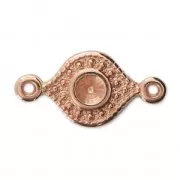 Distanziatore 2 anellini per cabochon PureCrystal 1028/1088 3 mm oro rosa x1