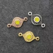 Distanziatore 2 anellini per cabochon PureCrystal 1028/1088 3 mm oro rosa x1