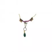 Pendente etnico testa di toro/cranio di bufalo etnico mm.21 Dorato con oro fino