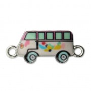 Distanziatore autobus resina epossidica 2 anellini 25 mm argentato x1