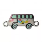 Distanziatore autobus resina epossidica 2 anellini 25 mm argentato x1