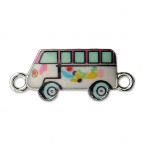 Distanziatore autobus resina epossidica 2 anellini 25 mm argentato x1