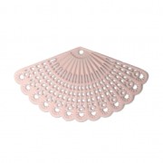 Pendente laser cut ventaglio 39x22 mm Light Rose x1|raw }}