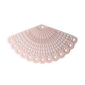 Pendente laser cut ventaglio 39x22 mm Light Rose x1