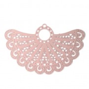 Pendente laser cut ala di farfalla  42x27 mm Light Rose x1