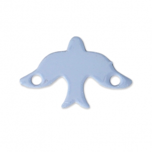 Distanziatore 2 anellini laser cut hirondelle 15x10 mm Celeste x1
