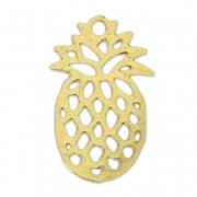Ciondoli laser cut ananas 15x9 mm dorato x1