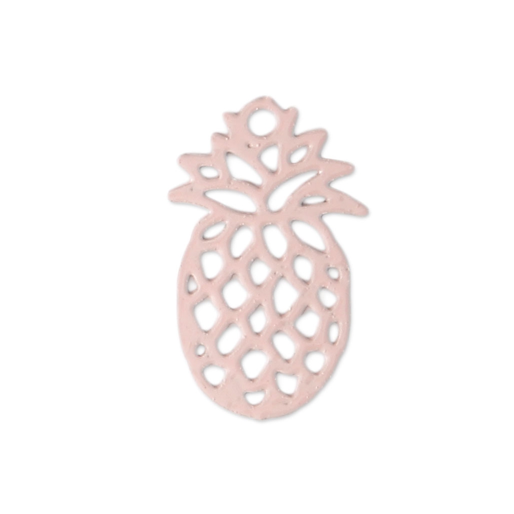 20 ciondoli a goccia a forma di ananas, smaltati in oro, graziosi e carini, ornamentali, per collane, braccialetti, cavigliere, orecchini