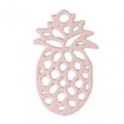 Ciondoli laser cut ananas 15x9 mm Light Rose x1