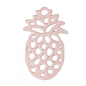 Ciondoli laser cut ananas 15x9 mm Light Rose x1