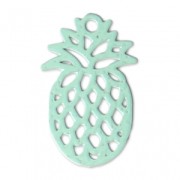 Ciondoli laser cut ananas 15x9 mm Mint x1|raw }}