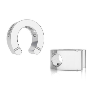 Passante/Perla per cordone 2 mm in Argento 925 Ferro di cavallo x1