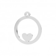 Ciondolo traforato Cuore 14 mm Argento 925 x1