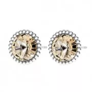 Orecchini per castone per PureCrystal 1122 8 mm Argento 925 x2