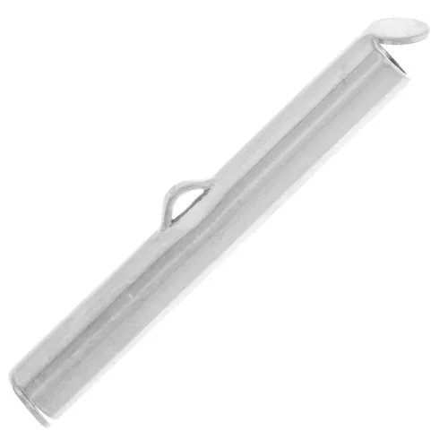Terminali per tessitura di perline 30 mm argentato x1
