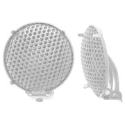 Orecchini a clips con retina mm. 21 argentato x2