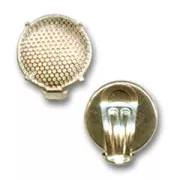 Orecchini a clips con retina mm. 21 dorato con oro fino x2