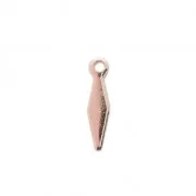 Ciondolo losanga 12x3 mm per fabbricazione di bijoux DIY oro rosa x4