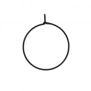 Orecchini in metallo da decorare 25x0.7 mm Nero x2