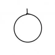 Orecchini in metallo da decorare 25x0.7 mm Nero x2