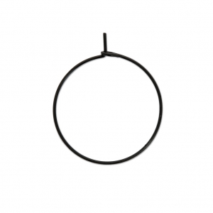 Orecchini in metallo da decorare 25x0.7 mm Nero x2