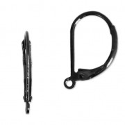 Monachelle semplici di metallo 17 mm Nero x2|raw }}