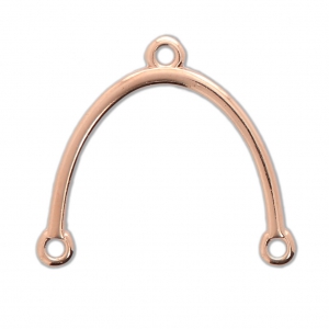 Distanziatore 1 arco 23x24 mm oro rosa per la creazione di bijoux x1