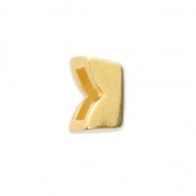 Passante 9x5.5 mm per laccetto 5 mm Dorato con oro fino x1