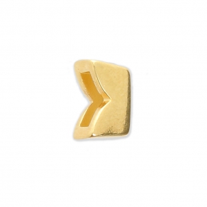 Passante 9x5.5 mm per laccetto 5 mm Dorato con oro fino x1