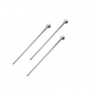 Spillo testa tonda 25x0,7 mm - Fabbricazione Europea - placcatura argento fino anticato X25|raw }}