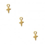 Ciondoli croce per la creazione di bijoux DIY 9x5 mm Dorato con oro finocon oro finox6