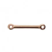 Distanziatore barra 2 anellini 30x3 mm oro rosa x1