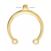Distanziatore arco 31x28 mm Dorato con oro fino per la creazione di bijoux x1